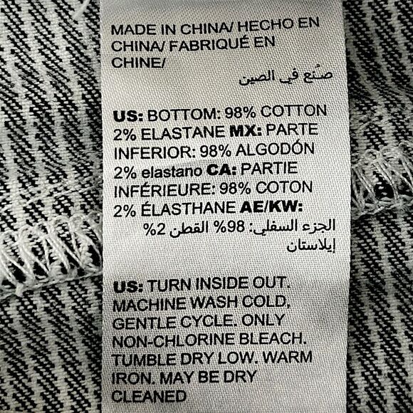 Chico's Jeans Size 1 (8) Boyfriend Railroad Striped - Picture 16 of 16